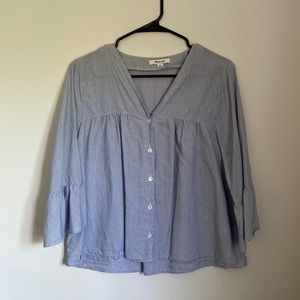 White/Blue striped blouse